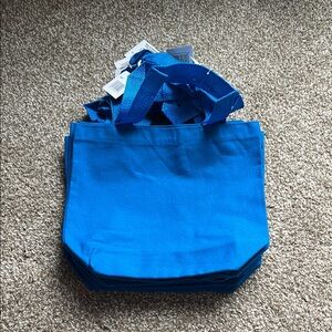 Michael’s Blue Mini Canvas Tote Bags - Set of 9